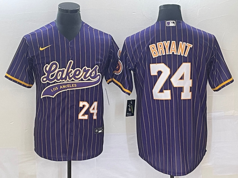 Nike 2023 Men Los Angeles Lakers #24 Bryant purple NBA Jersey style 2